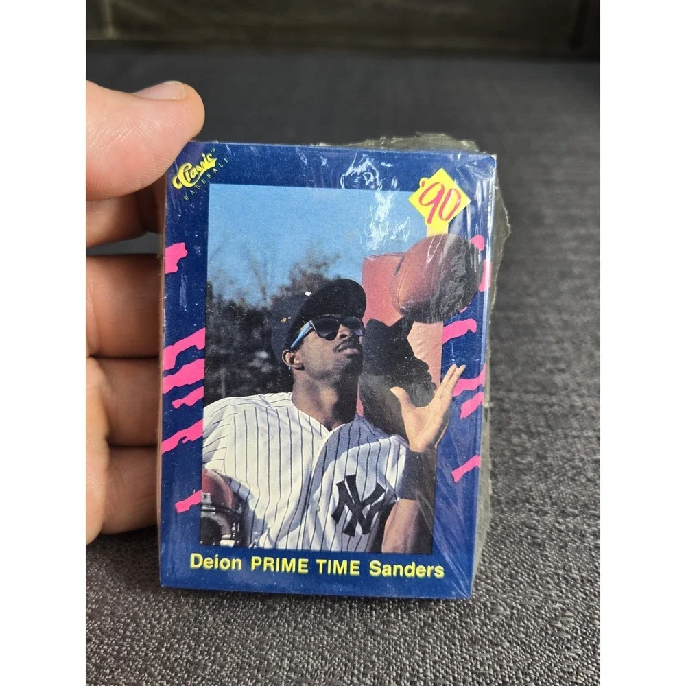 1990 Classic Baseball Card Lot Sealed Stack Deion Sanders Prime Time Cards...